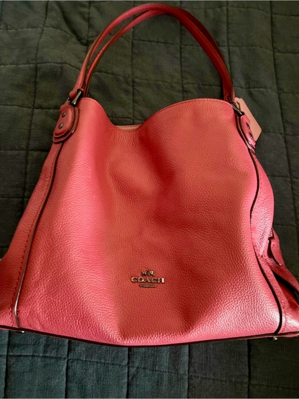 Coach Edie Leather Shoulder Bag